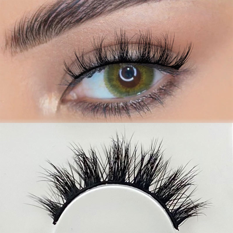 Faxu mink lashes wholesale affordable price lashes 11-13 mm faux mink lashes natural 